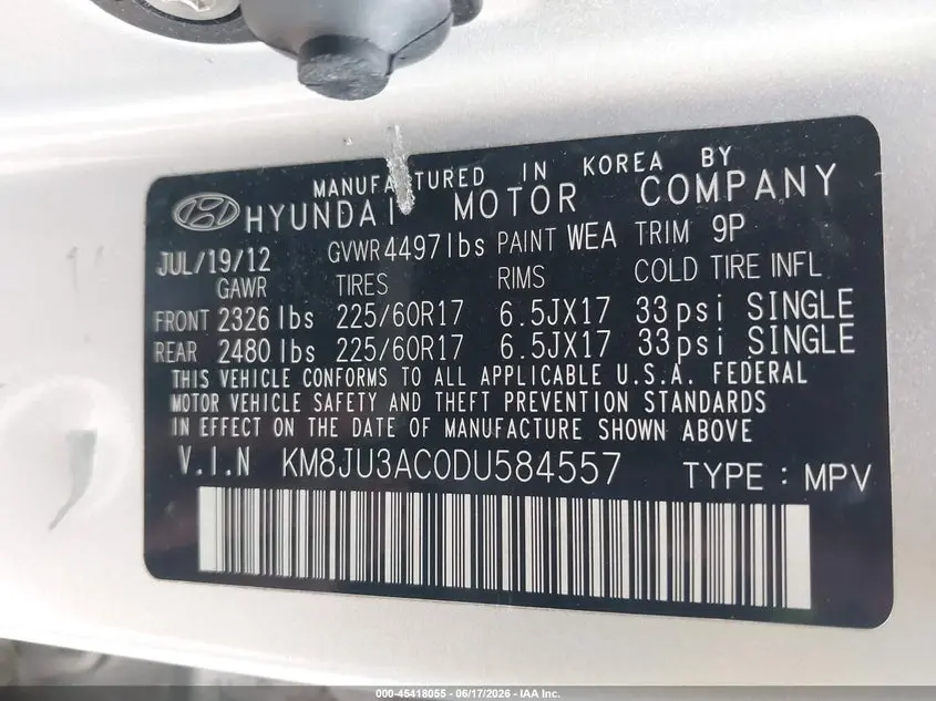 2013 HYUNDAI TUCSON GLS