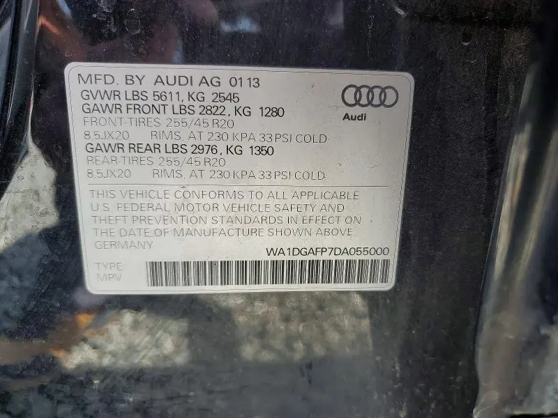 2013 AUDI Q5 PREMIUM PLUS  