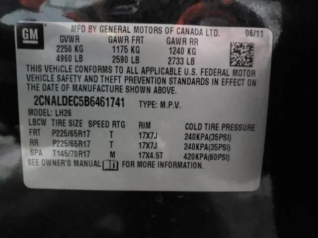 2011 CHEVROLET EQUINOX LT  