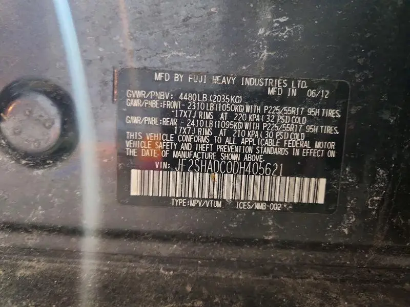 2013 SUBARU FORESTER 2.5X PREMIUM  