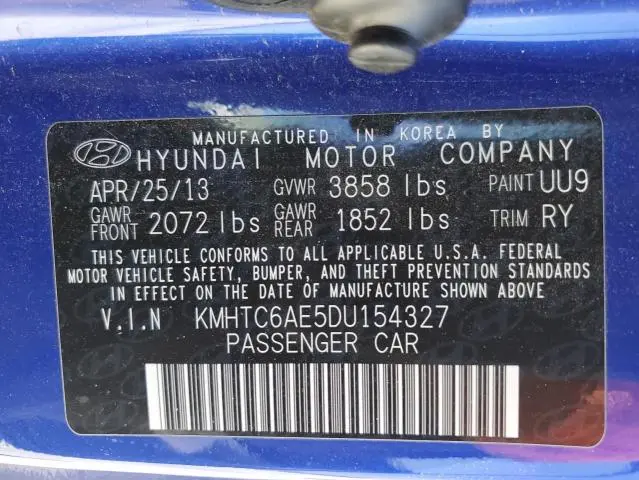 2013 HYUNDAI VELOSTER TURBO  