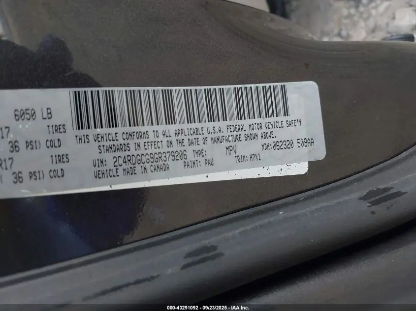 2016 DODGE GRAND CARAVAN SXT