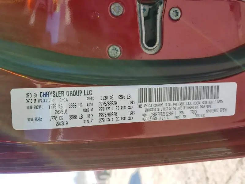 2014 RAM 1500 LARAMIE  