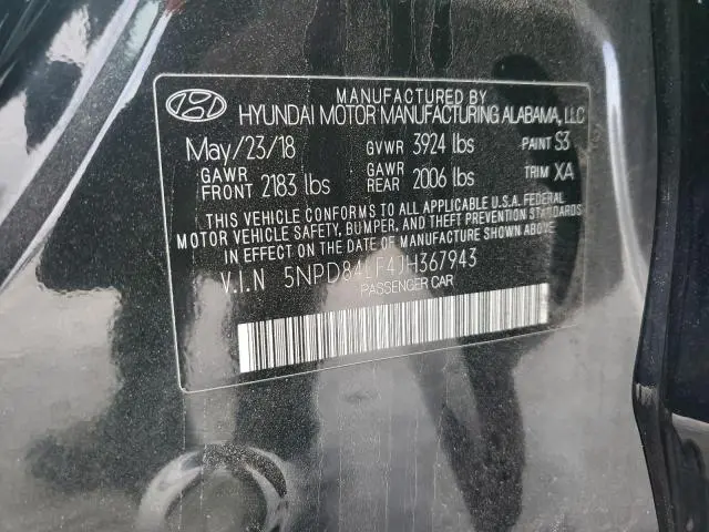 2018 HYUNDAI ELANTRA SEL