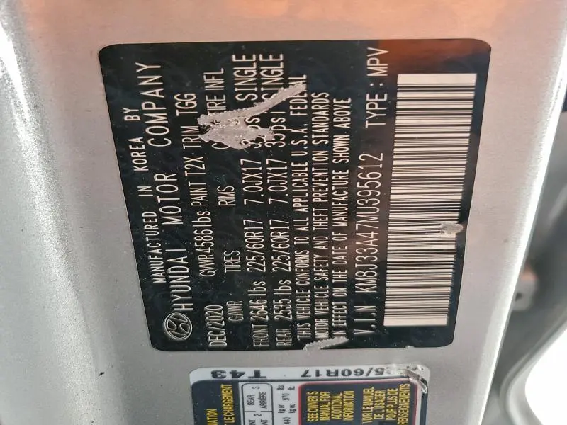 2021 HYUNDAI TUCSON LIMITED  