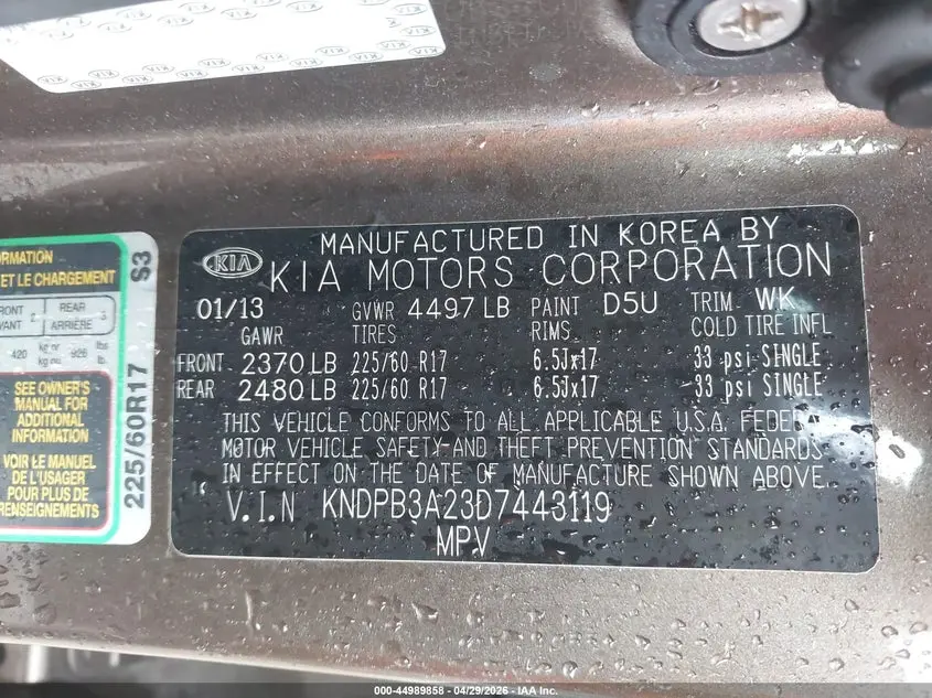 2013 KIA SPORTAGE LX