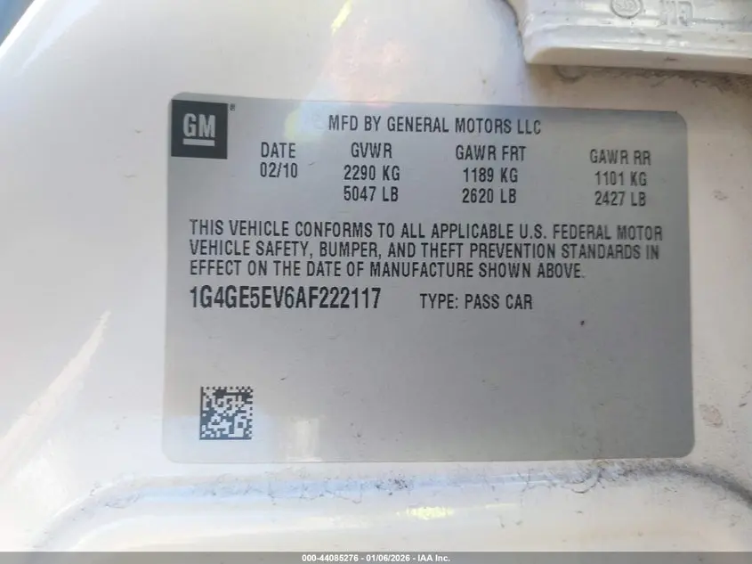 2010 BUICK LACROSSE CXS