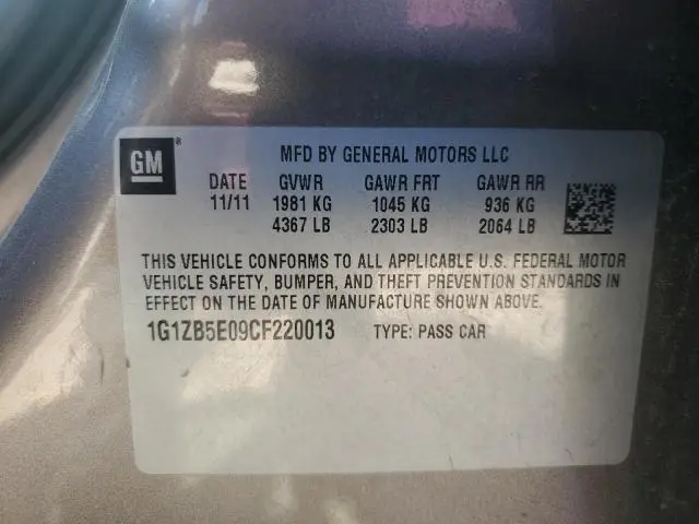 2012 CHEVROLET MALIBU LS  