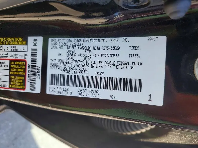 2018 TOYOTA TUNDRA 1794 EDITION  