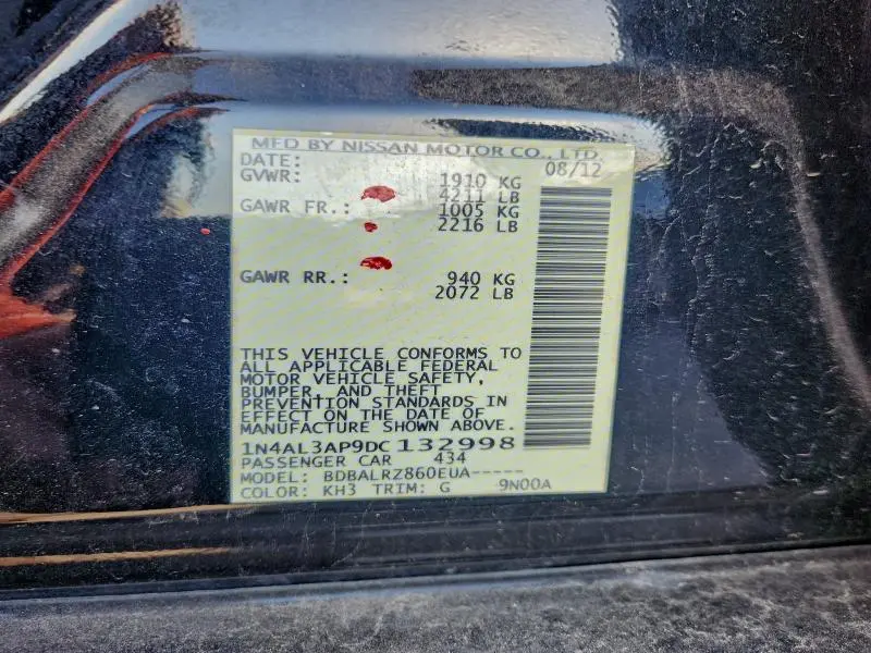 2013 NISSAN ALTIMA 2.5  