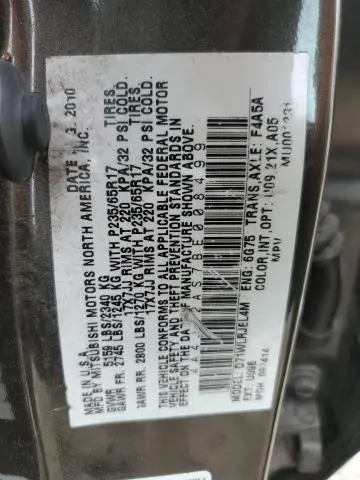 2011 MITSUBISHI ENDEAVOR LS  