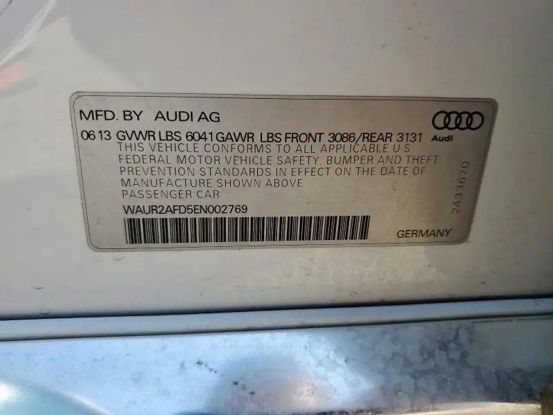 2014 AUDI A8 L QUATTRO  