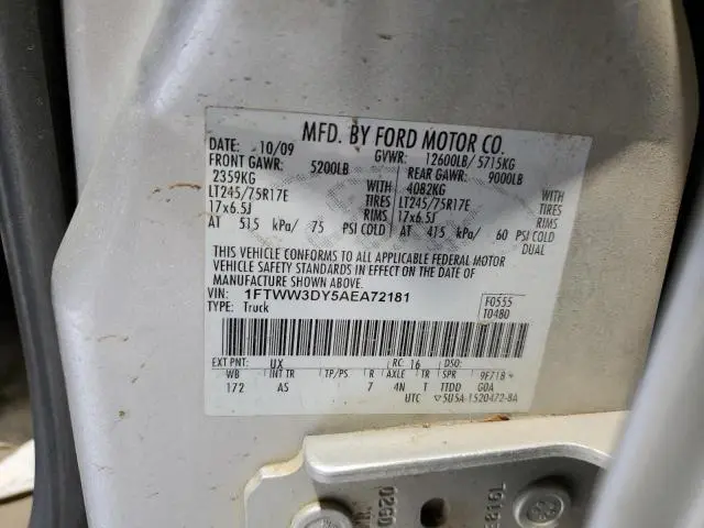 2010 FORD F350 SUPER DUTY  