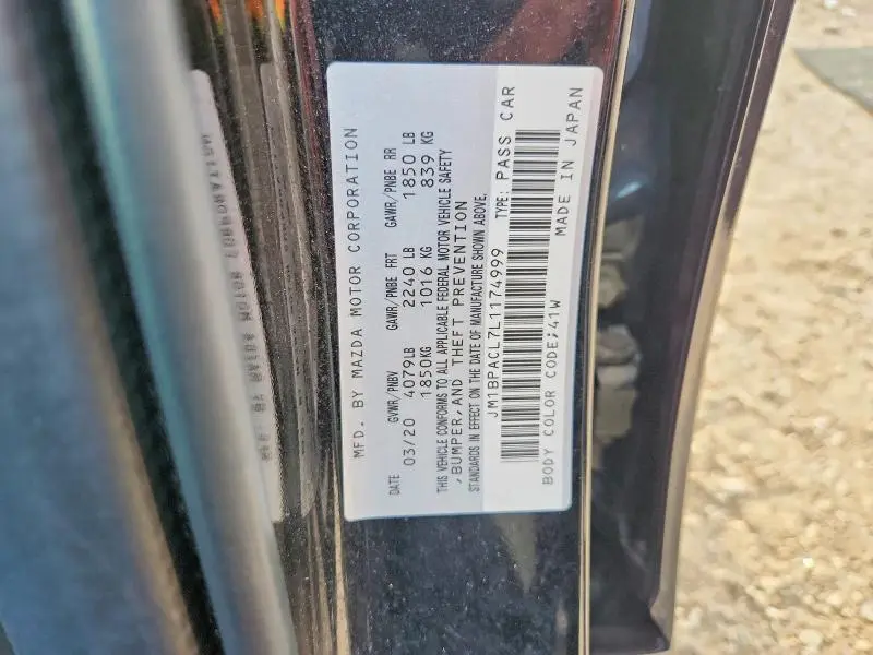 2020 MAZDA 3 SELECT  
