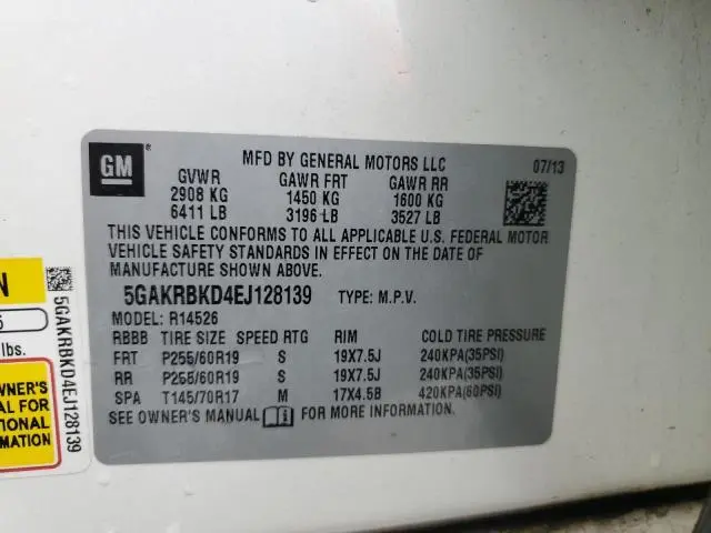 2014 BUICK ENCLAVE 