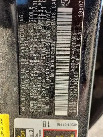 2013 TOYOTA AVALON BASE  