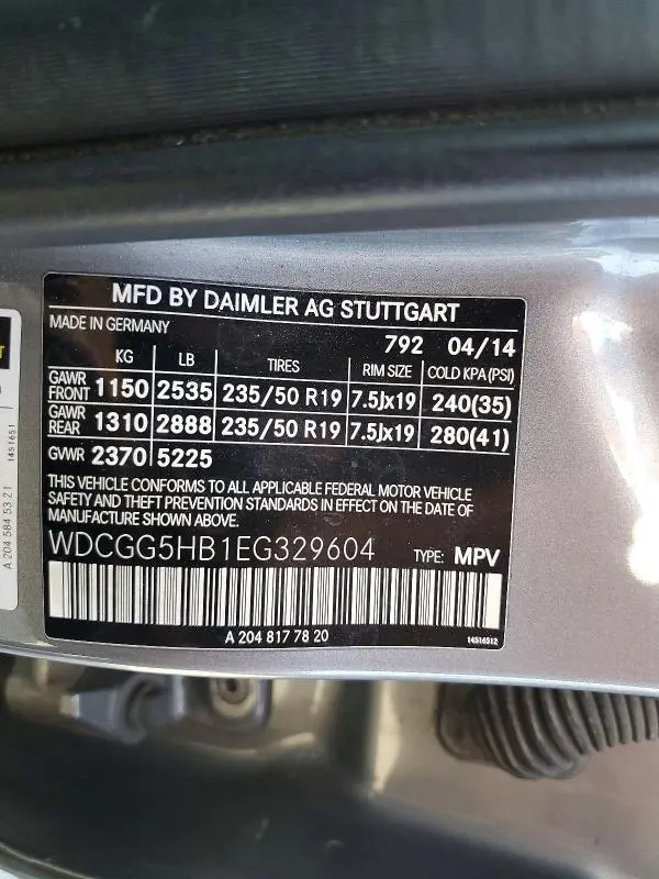 2014 MERCEDES-BENZ GLK 350  
