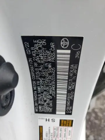 2022 TOYOTA COROLLA LE