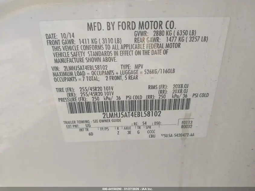2014 LINCOLN MKT ECOBOOST