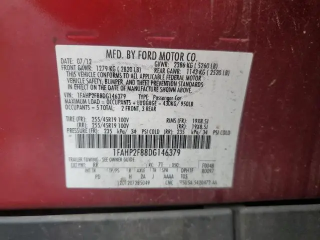 2013 FORD TAURUS LIMITED  