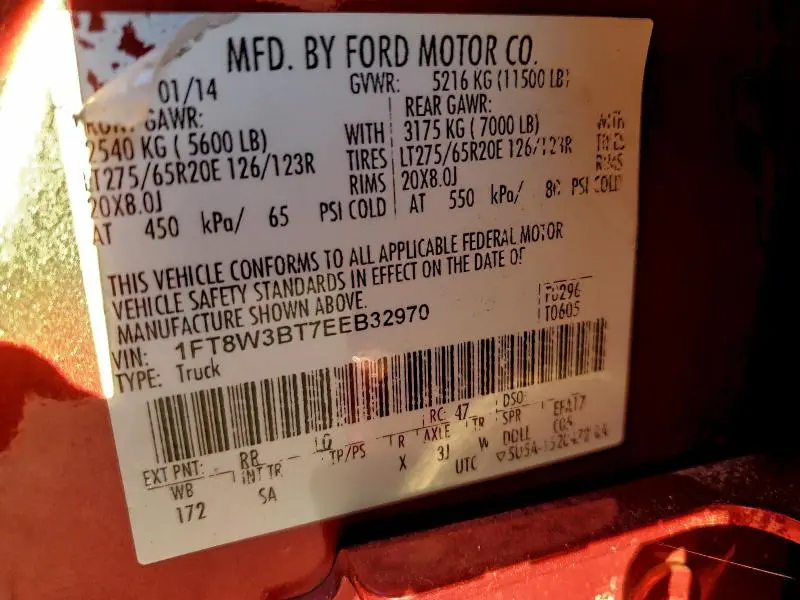 2014 FORD F350 SUPER DUTY  