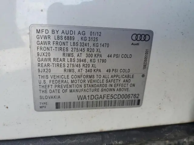 2012 AUDI Q7 PRESTIGE  
