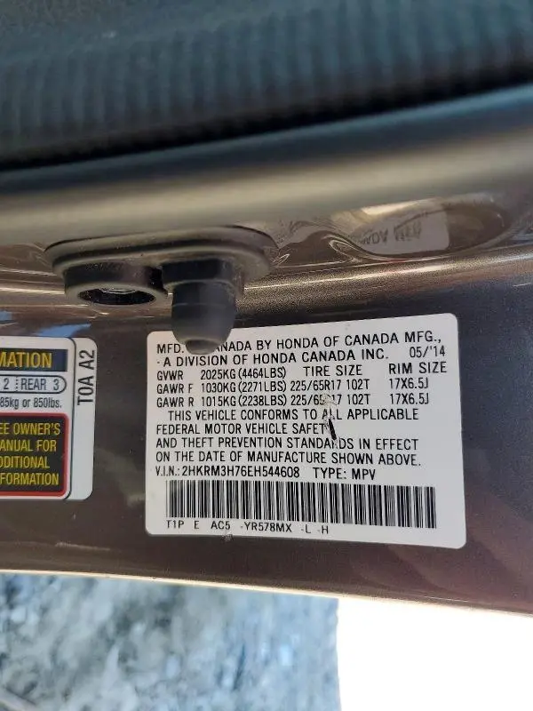 2014 HONDA CR-V EXL  