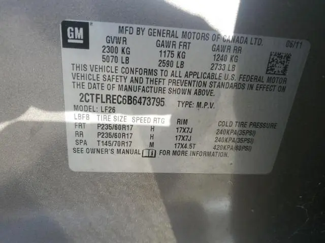 2011 GMC TERRAIN SLE  