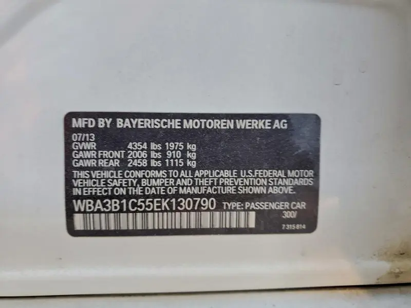 2014 BMW 320 I  