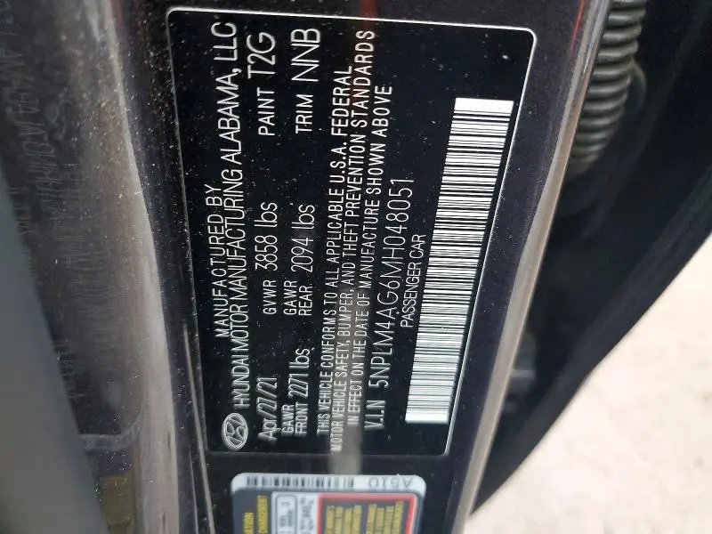 2021 HYUNDAI ELANTRA SEL  