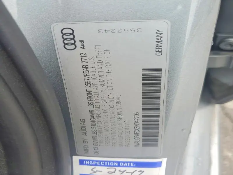 2014 AUDI A6 PREMIUM PLUS  