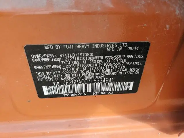 2014 SUBARU XV CROSSTREK 2.0 PREMIUM  