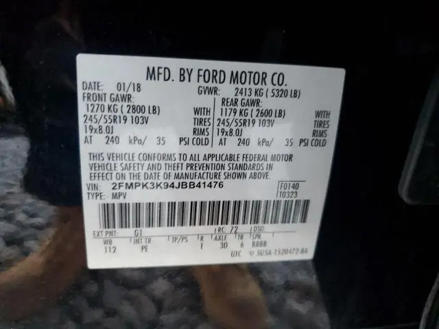 2018 FORD EDGE TITANIUM  