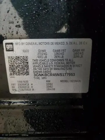 2022 CHEVROLET BLAZER 2LT  