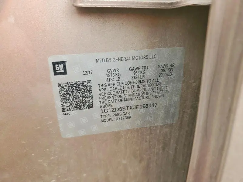 2018 CHEVROLET MALIBU LT  