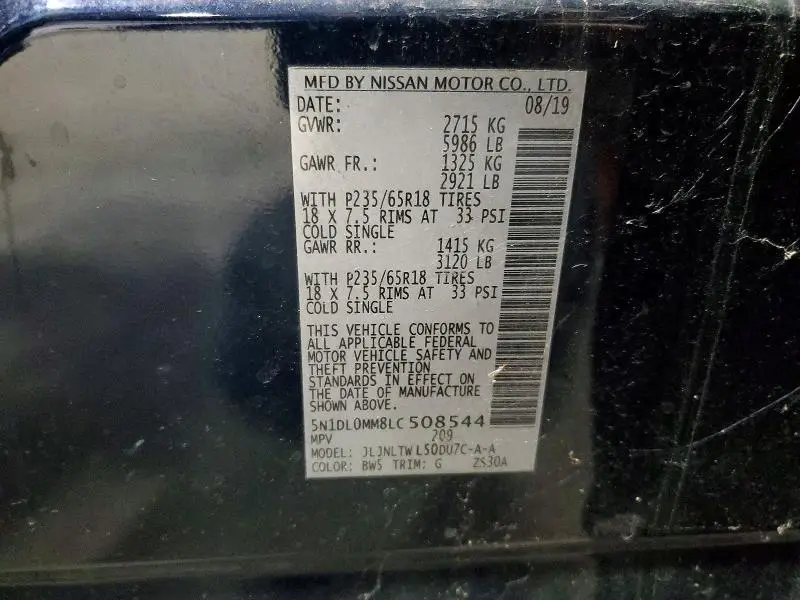 2020 INFINITI QX60 LUXE  