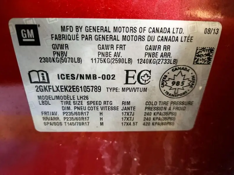 2014 GMC TERRAIN SLT  