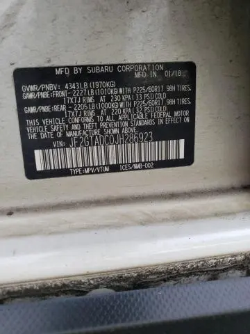 2018 SUBARU CROSSTREK PREMIUM  