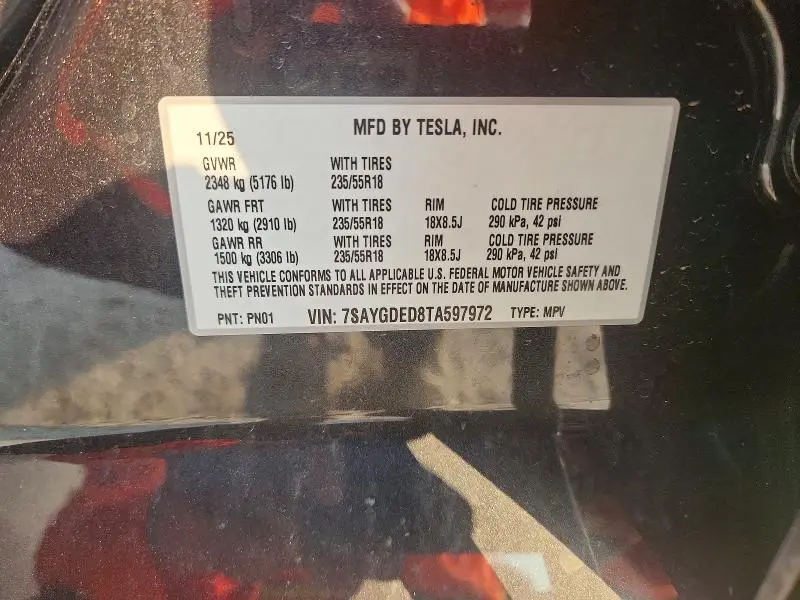 2026 TESLA MODEL Y   