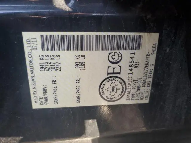 2011 NISSAN ALTIMA BASE  