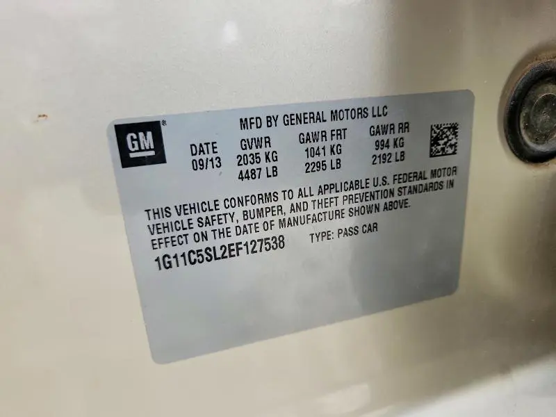 2014 CHEVROLET MALIBU 1LT  