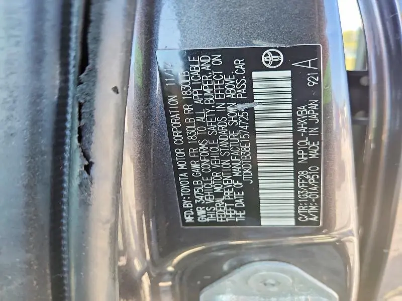 2014 TOYOTA PRIUS C TWO  
