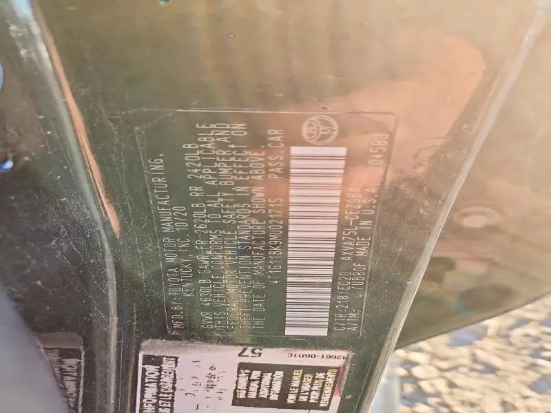 2021 TOYOTA CAMRY SE  