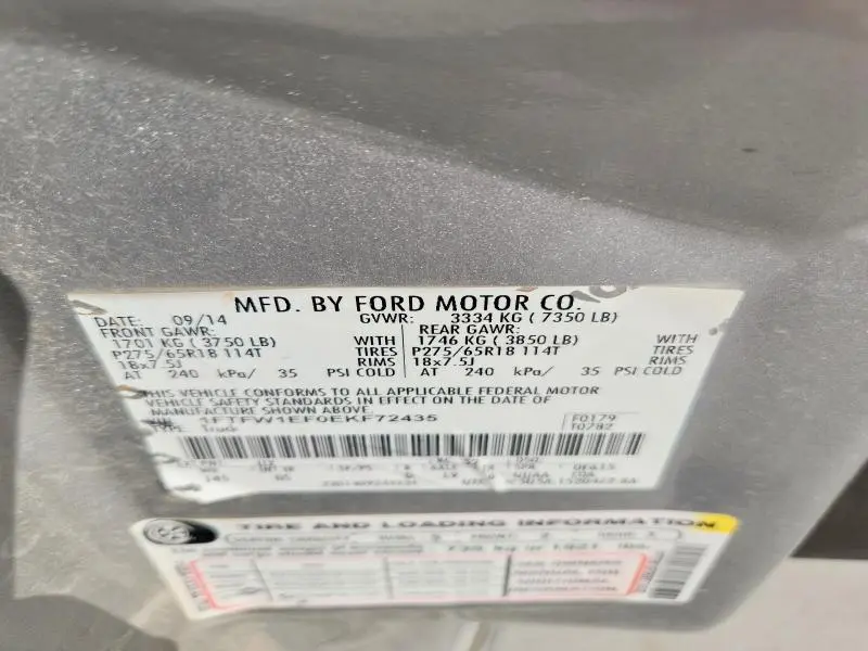 2014 FORD F150 SUPERCREW  