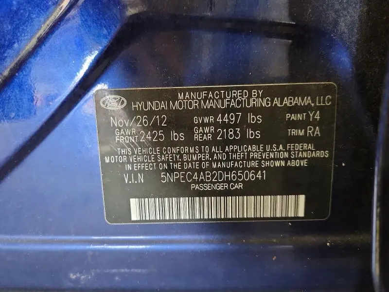 2013 HYUNDAI SONATA LIMITED 2.0T  