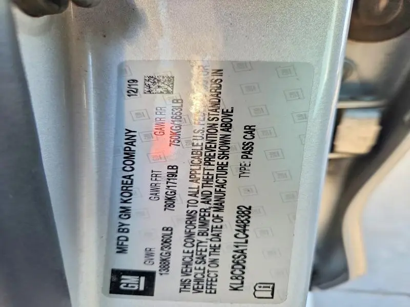 2020 CHEVROLET SPARK 1LT  