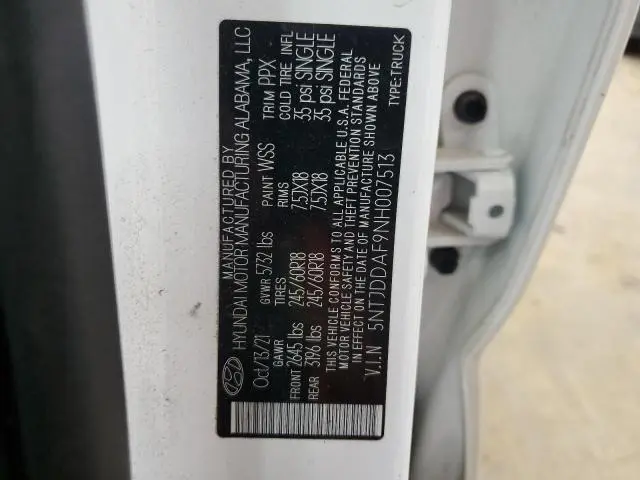 2022 HYUNDAI SANTA CRUZ SEL PREMIUM  