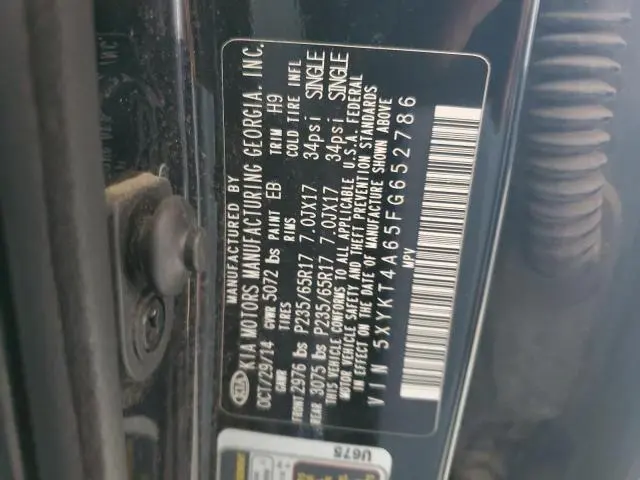 2015 KIA SORENTO LX  