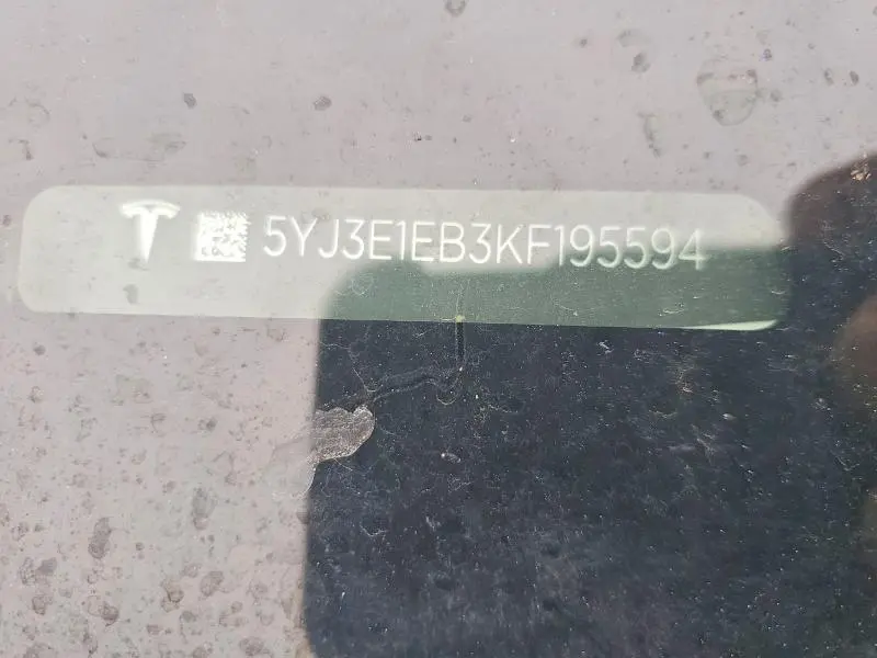 2019 TESLA MODEL 3   