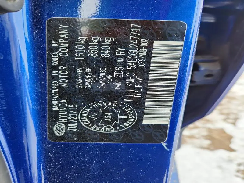 2016 HYUNDAI ACCENT SE  